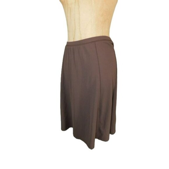Sigrid Olsen Size M Medium Brown Classic  Designer Skirt - Picture 2 of 2